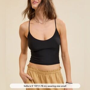 Aerie Black Spaghetti Strap Tank Top
